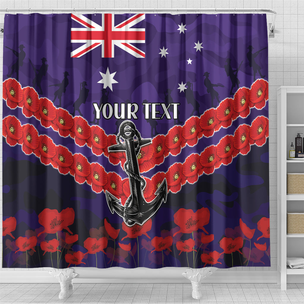Custom Dockers Football Shower Curtain ANZAC Lest We Forget
