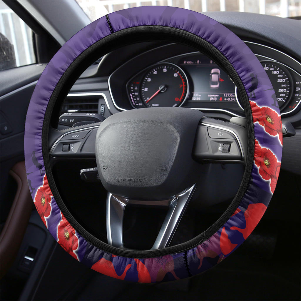 Custom Dockers Football Steering Wheel Cover ANZAC Lest We Forget