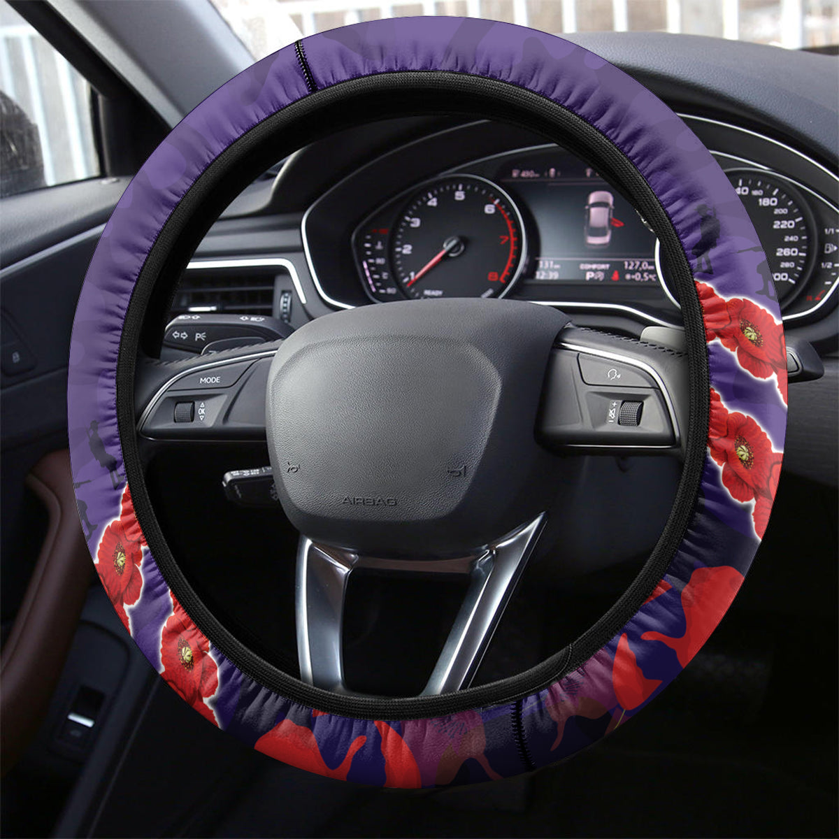 Custom Dockers Football Steering Wheel Cover ANZAC Lest We Forget