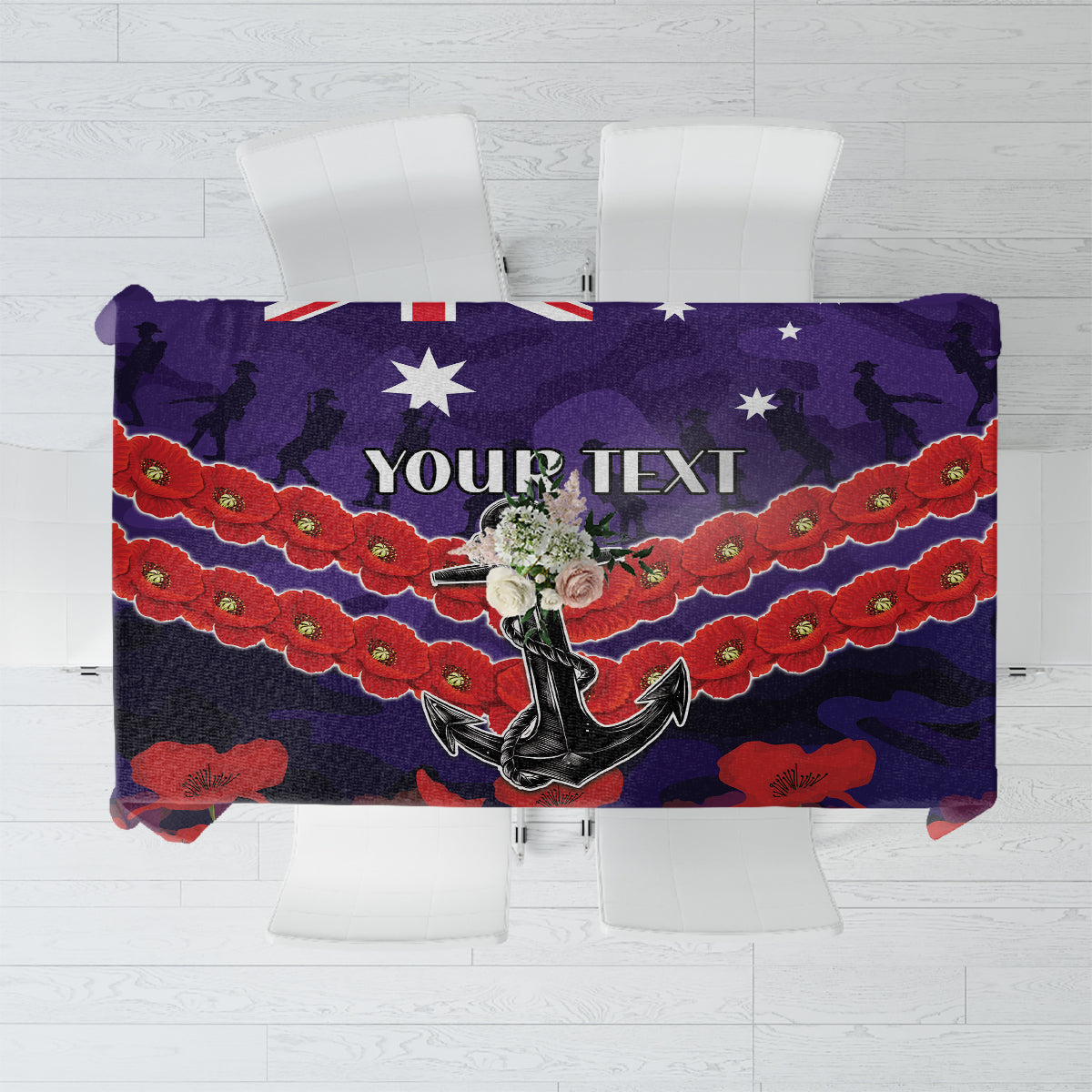 Custom Dockers Football Tablecloth ANZAC Lest We Forget