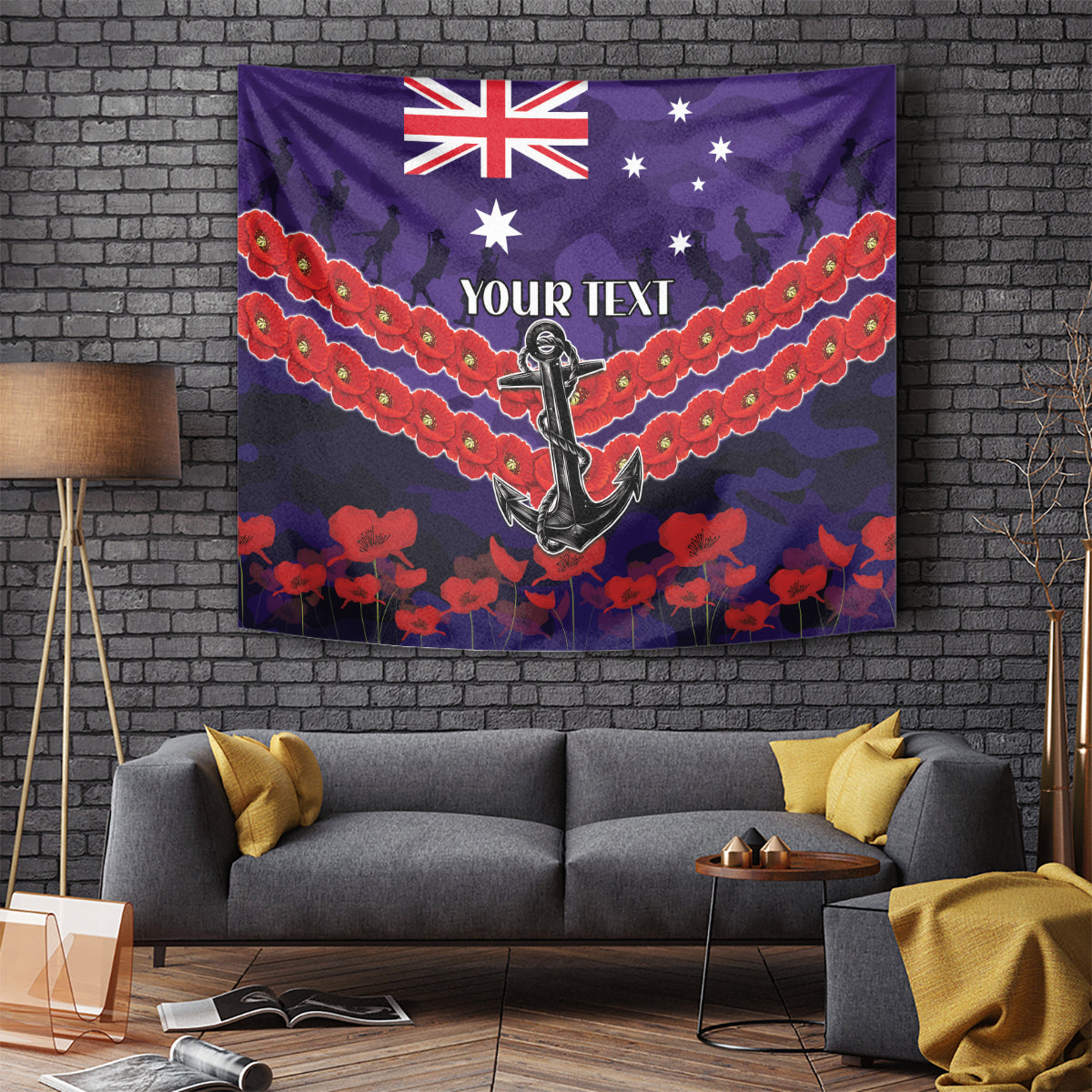 Custom Dockers Football Tapestry ANZAC Lest We Forget