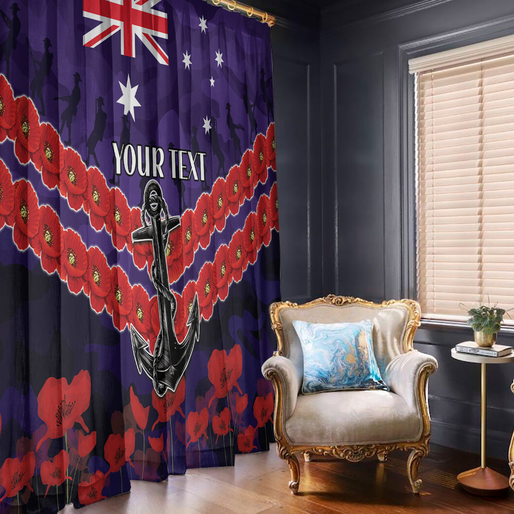 Custom Dockers Football Window Curtain ANZAC Lest We Forget