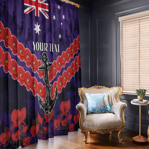 Custom Dockers Football Window Curtain ANZAC Lest We Forget