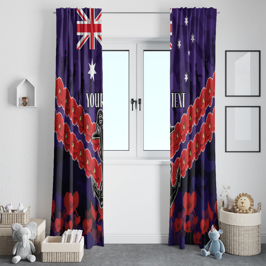 Custom Dockers Football Window Curtain ANZAC Lest We Forget