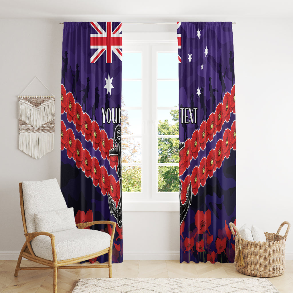 Custom Dockers Football Window Curtain ANZAC Lest We Forget