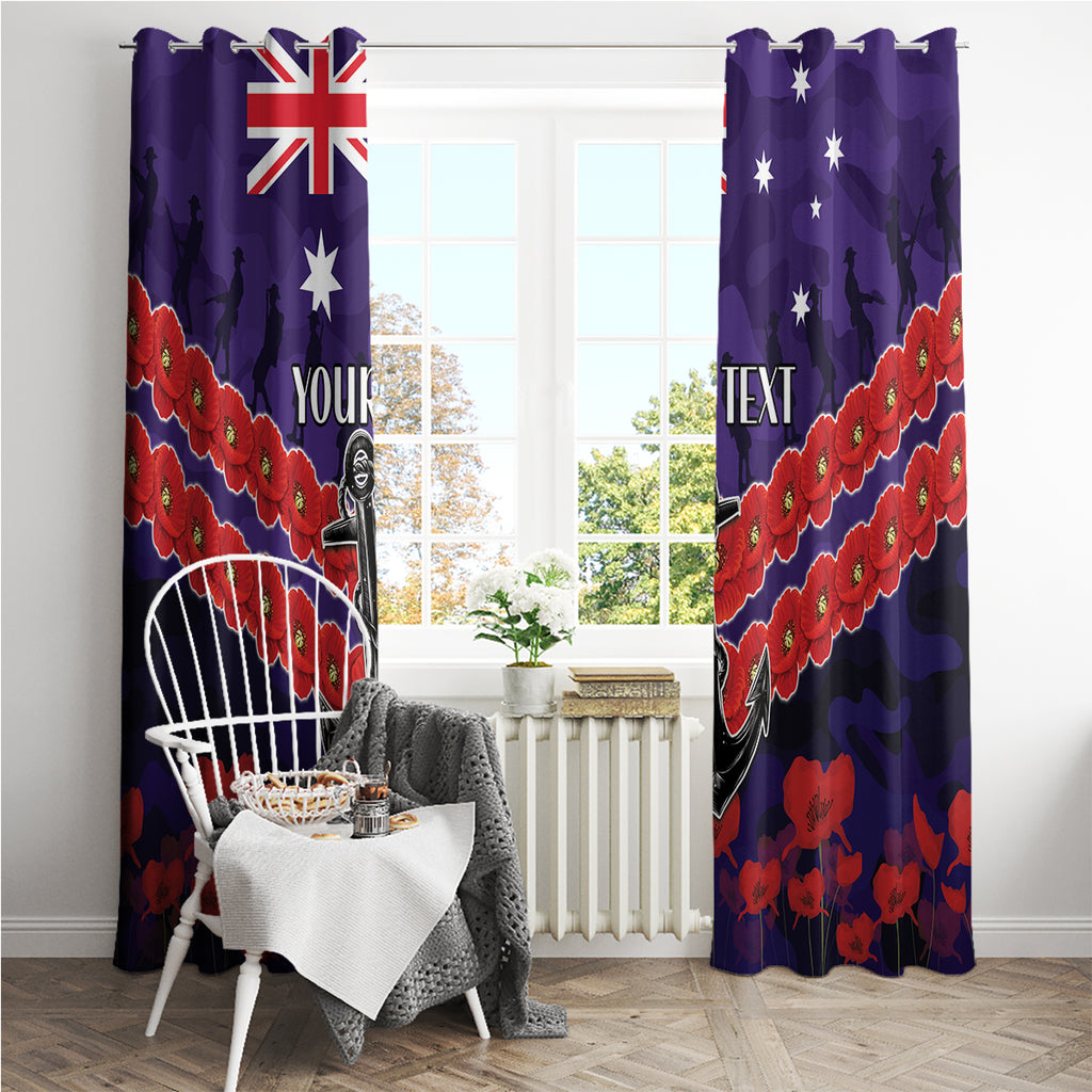 Custom Dockers Football Window Curtain ANZAC Lest We Forget