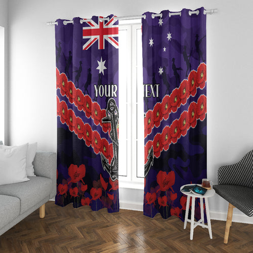 Custom Dockers Football Window Curtain ANZAC Lest We Forget
