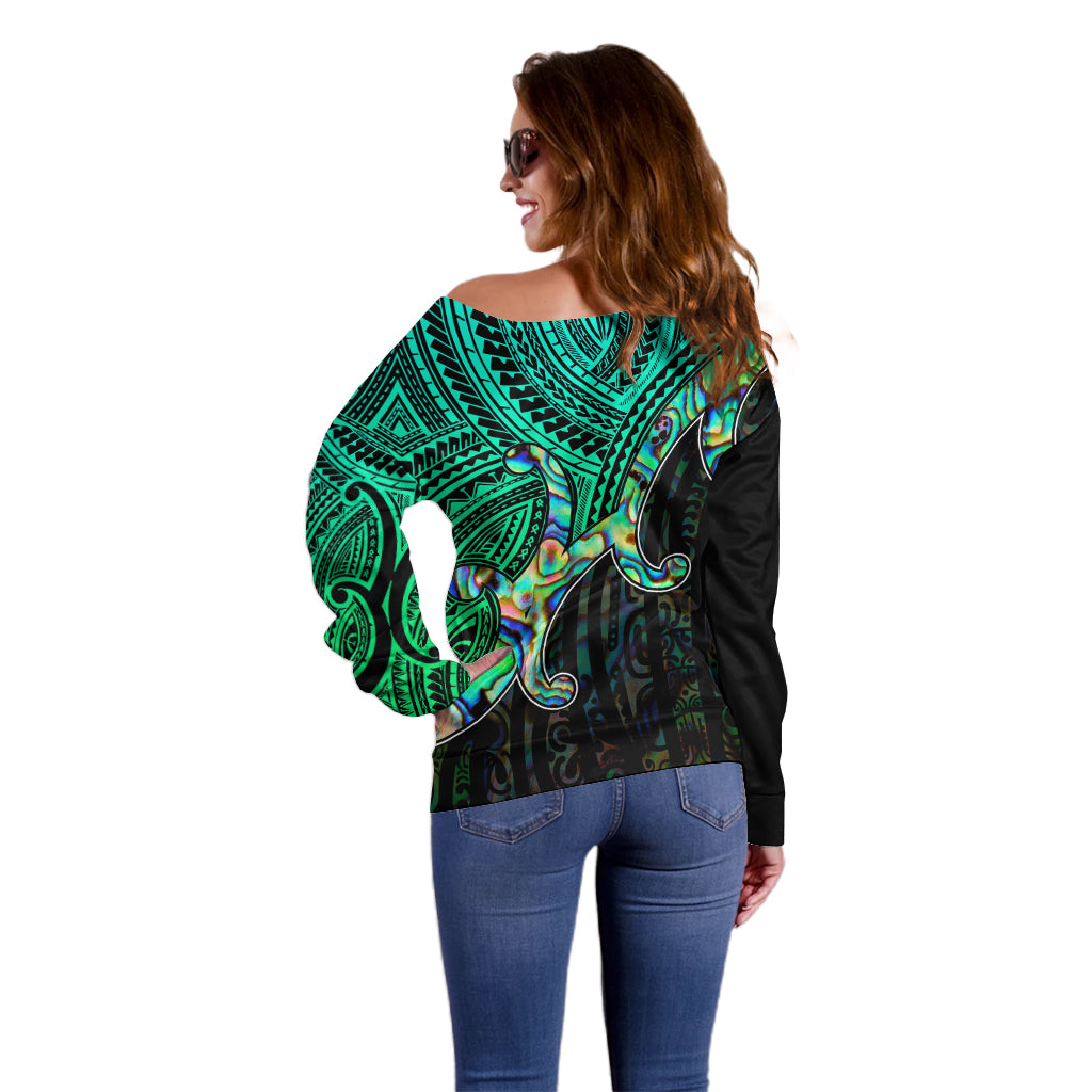 custom-aotearoa-papua-shell-off-shoulder-sweater-maori-tribal-pattern