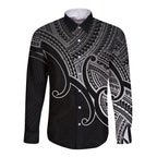 aotearoa-maori-koru-long-sleeve-button-shirt-polynesian-pacific-tribal-black