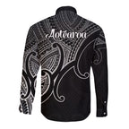 aotearoa-maori-koru-long-sleeve-button-shirt-polynesian-pacific-tribal-black