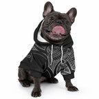 Aotearoa Maori Koru Pet Hoodie Polynesian Pacific Tribal - Black