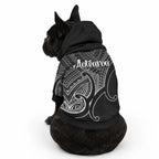 Aotearoa Maori Koru Pet Hoodie Polynesian Pacific Tribal - Black