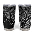 Aotearoa Maori Koru Tumbler Cup Black Polynesian Pacific Tribal