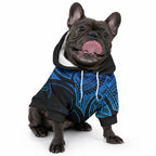 Aotearoa Maori Koru Pet Hoodie Polynesian Pacific Tribal - Blue
