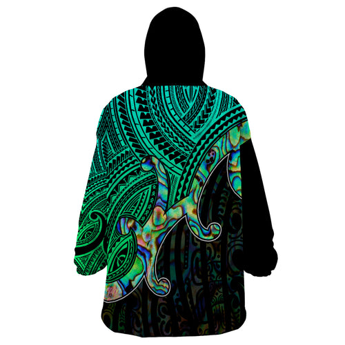 aotearoa-maori-koru-wearable-blanket-hoodie-polynesian-pacific-tribal-blue
