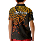 aotearoa-maori-koru-kid-polo-shirt-polynesian-pacific-tribal-gold