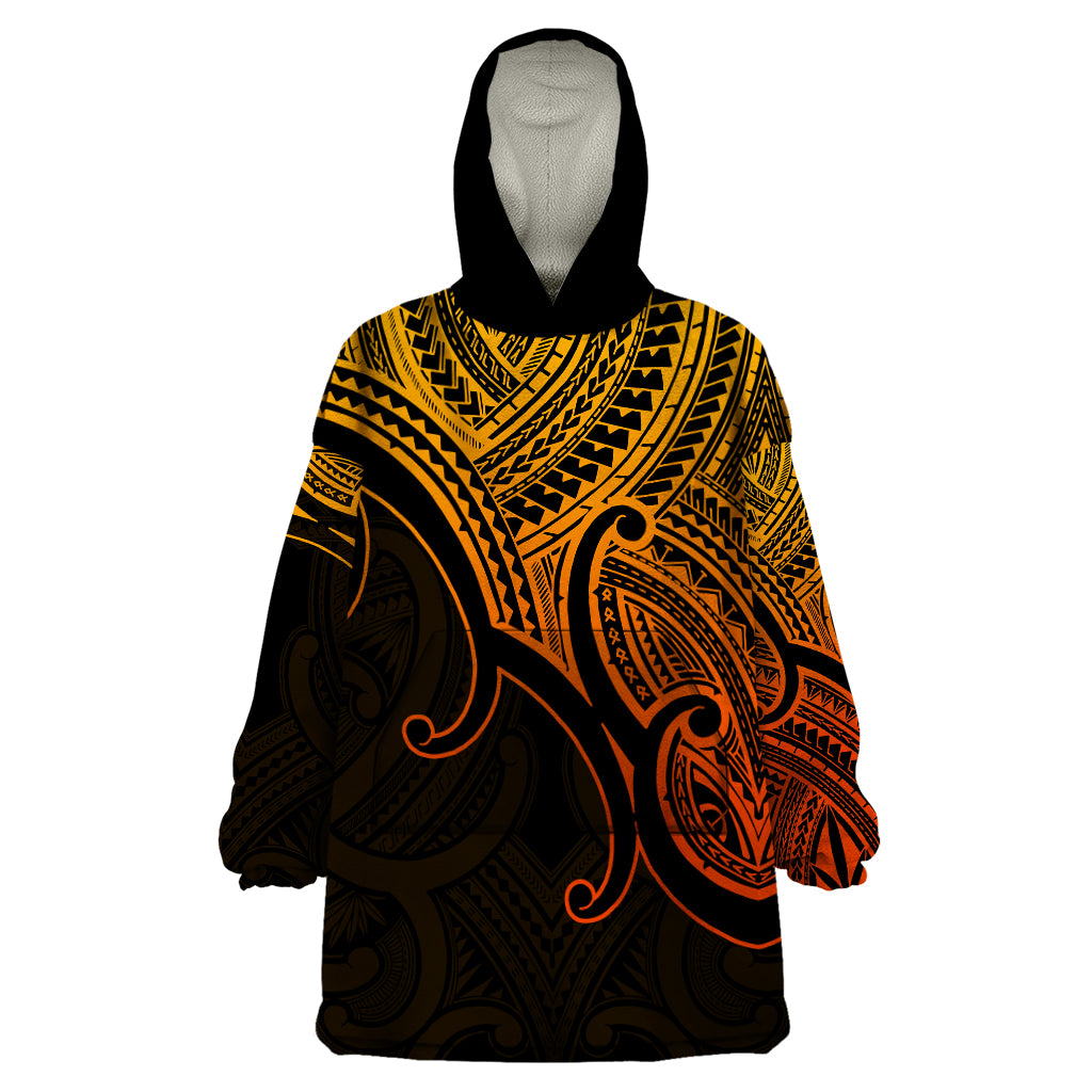 aotearoa-maori-koru-wearable-blanket-hoodie-polynesian-pacific-tribal-gold