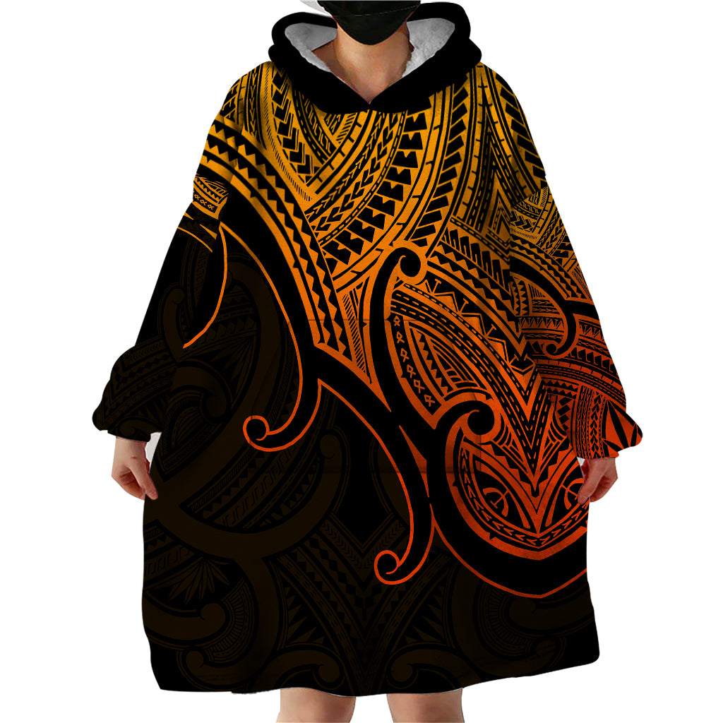 aotearoa-maori-koru-wearable-blanket-hoodie-polynesian-pacific-tribal-gold