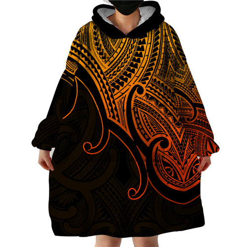 aotearoa-maori-koru-wearable-blanket-hoodie-polynesian-pacific-tribal-gold
