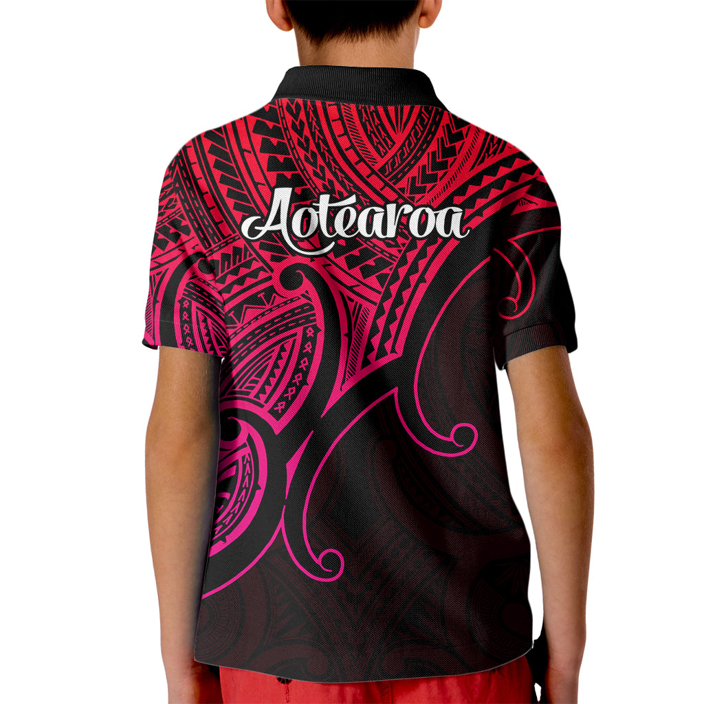 aotearoa-maori-koru-kid-polo-shirt-polynesian-pacific-tribal-pink