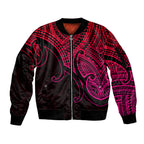 aotearoa-maori-koru-sleeve-zip-bomber-jacket-polynesian-pacific-tribal-pink