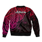 aotearoa-maori-koru-sleeve-zip-bomber-jacket-polynesian-pacific-tribal-pink
