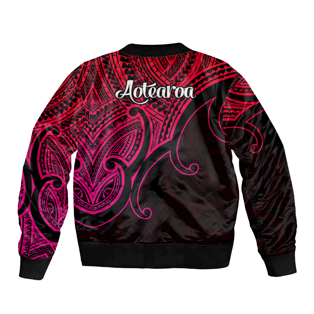 aotearoa-maori-koru-sleeve-zip-bomber-jacket-polynesian-pacific-tribal-pink