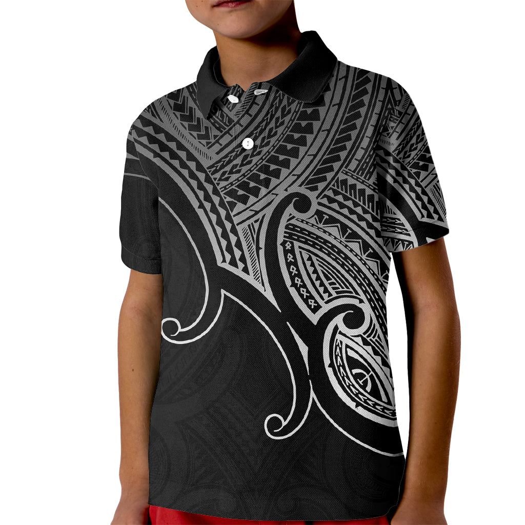 custom-aotearoa-maori-koru-kid-polo-shirt-polynesian-pacific-tribal-black