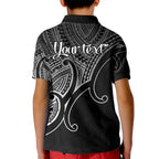 custom-aotearoa-maori-koru-kid-polo-shirt-polynesian-pacific-tribal-black