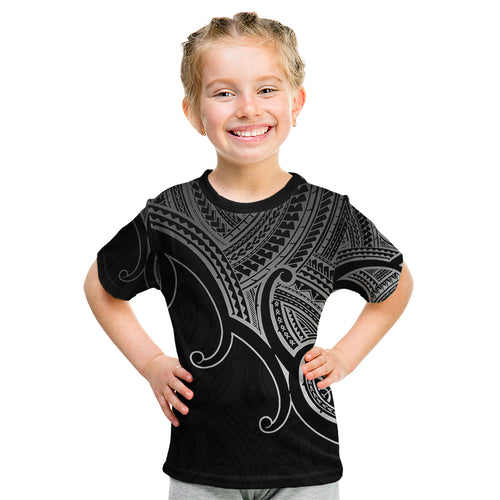 custom-aotearoa-maori-koru-kid-t-shirt-polynesian-pacific-tribal-black