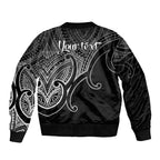 custom-aotearoa-maori-koru-sleeve-zip-bomber-jacket-polynesian-pacific-tribal-black