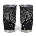 Personalised Aotearoa Papua Shell Tumbler Cup Black Polynesian Pacific Tribal