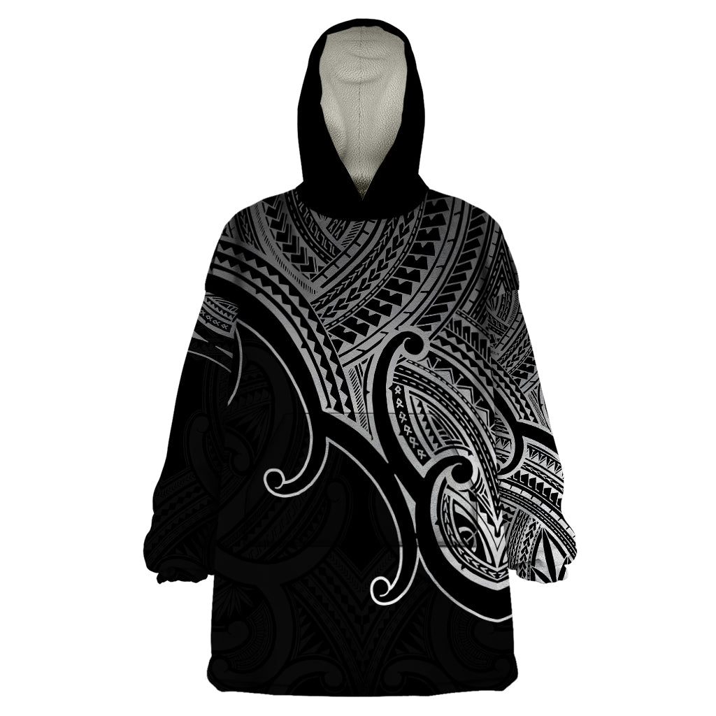 custom-aotearoa-maori-koru-wearable-blanket-hoodie-polynesian-pacific-tribal-black