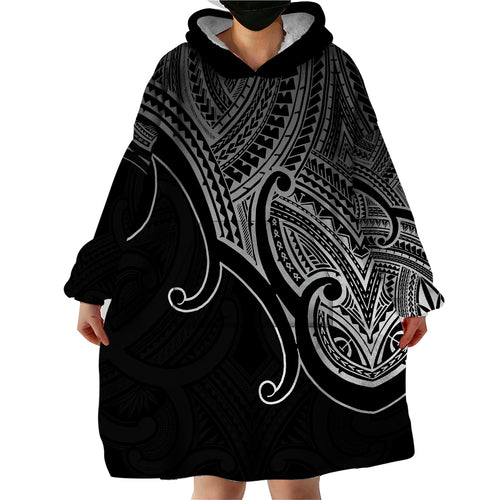 custom-aotearoa-maori-koru-wearable-blanket-hoodie-polynesian-pacific-tribal-black