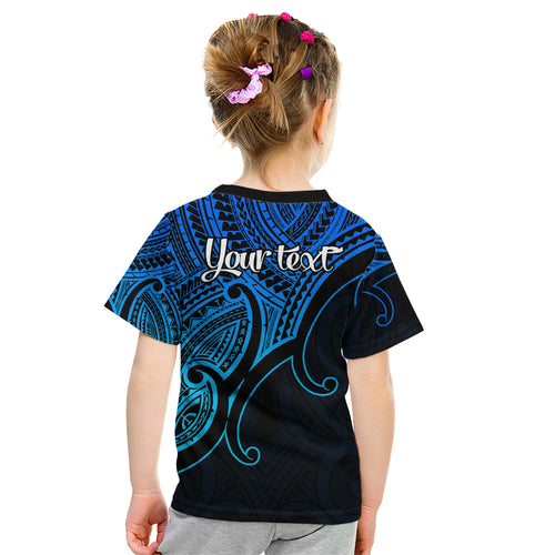 custom-aotearoa-maori-koru-kid-t-shirt-polynesian-pacific-tribal-blue