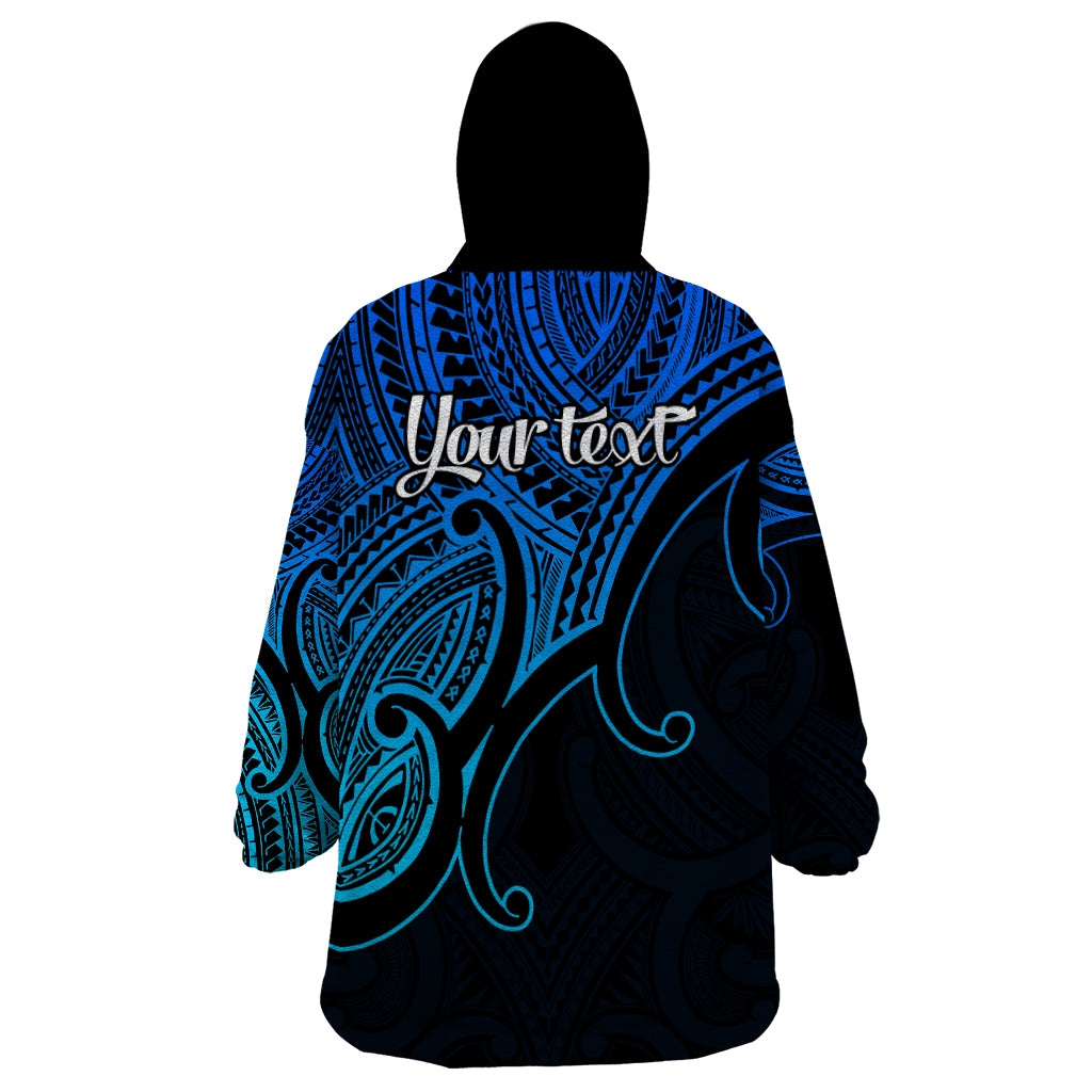 custom-aotearoa-maori-koru-wearable-blanket-hoodie-polynesian-pacific-tribal-blue