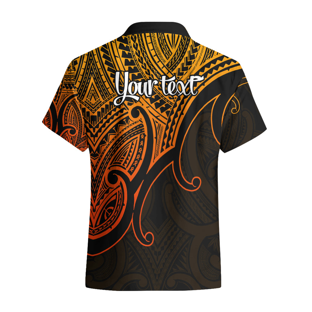custom-aotearoa-maori-koru-hawaiian-shirt-polynesian-pacific-tribal-gold