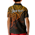 custom-aotearoa-maori-koru-kid-polo-shirt-polynesian-pacific-tribal-gold