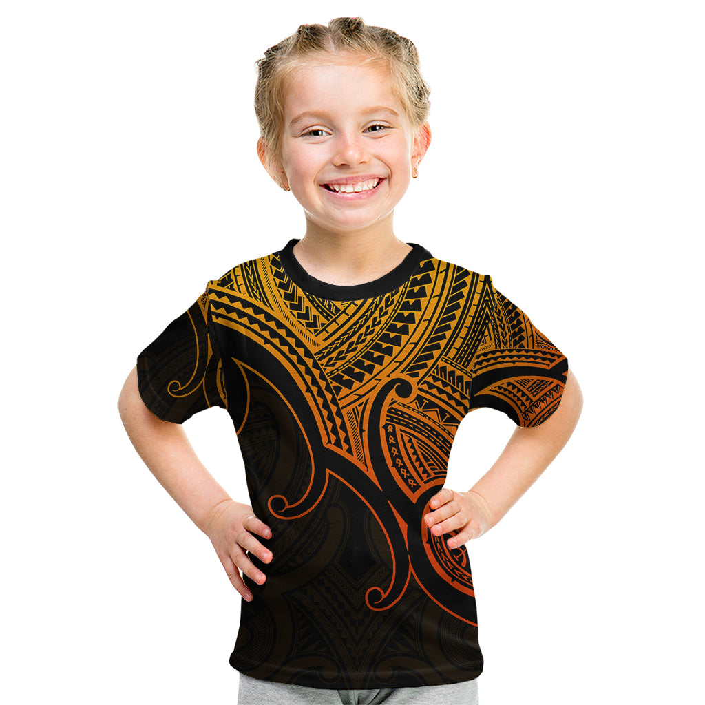 custom-aotearoa-maori-koru-kid-t-shirt-polynesian-pacific-tribal-gold