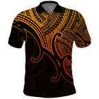 custom-aotearoa-maori-koru-polo-shirt-polynesian-pacific-tribal-gold