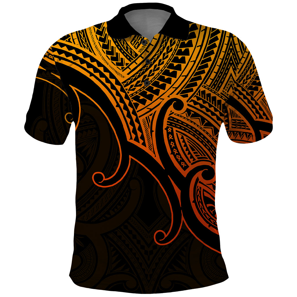 custom-aotearoa-maori-koru-polo-shirt-polynesian-pacific-tribal-gold
