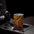 Personalised Aotearoa Papua Shell Tumbler Cup Gold Polynesian Pacific Tribal