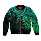 custom-aotearoa-maori-koru-bomber-jacket-polynesian-pacific-tribal-green