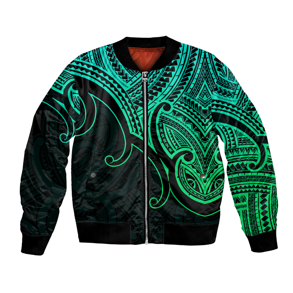 custom-aotearoa-maori-koru-bomber-jacket-polynesian-pacific-tribal-green