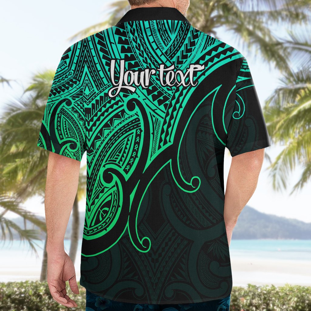 custom-aotearoa-maori-koru-hawaiian-shirt-polynesian-pacific-tribal-green