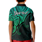 custom-aotearoa-maori-koru-kid-polo-shirt-polynesian-pacific-tribal-green