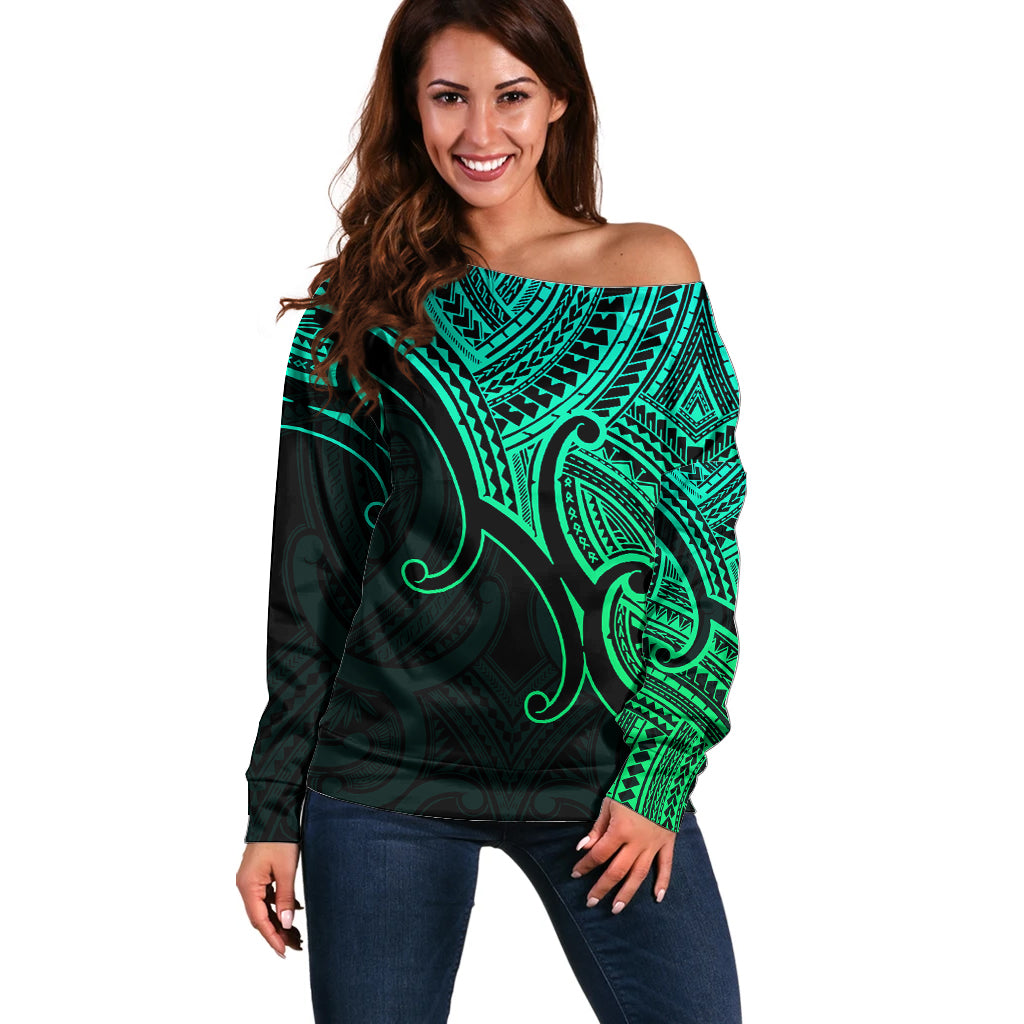 custom-aotearoa-maori-koru-off-shoulder-sweater-polynesian-pacific-tribal-green