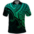 custom-aotearoa-maori-koru-polo-shirt-polynesian-pacific-tribal-green