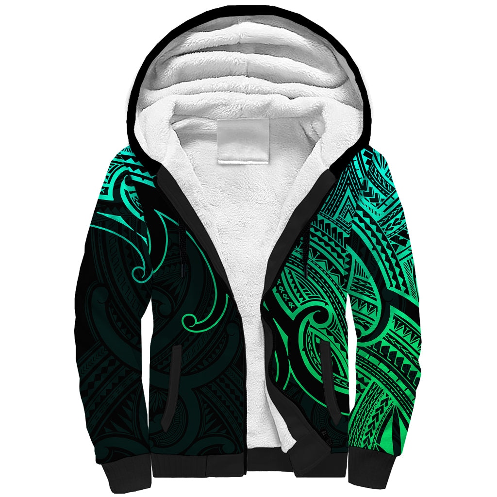 custom-aotearoa-maori-koru-sherpa-hoodie-polynesian-pacific-tribal-green