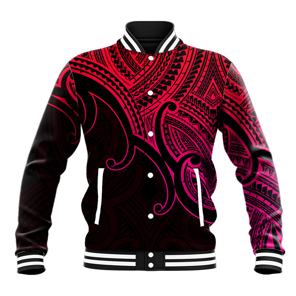 custom-aotearoa-maori-koru-baseball-jacket-polynesian-pacific-tribal-pink